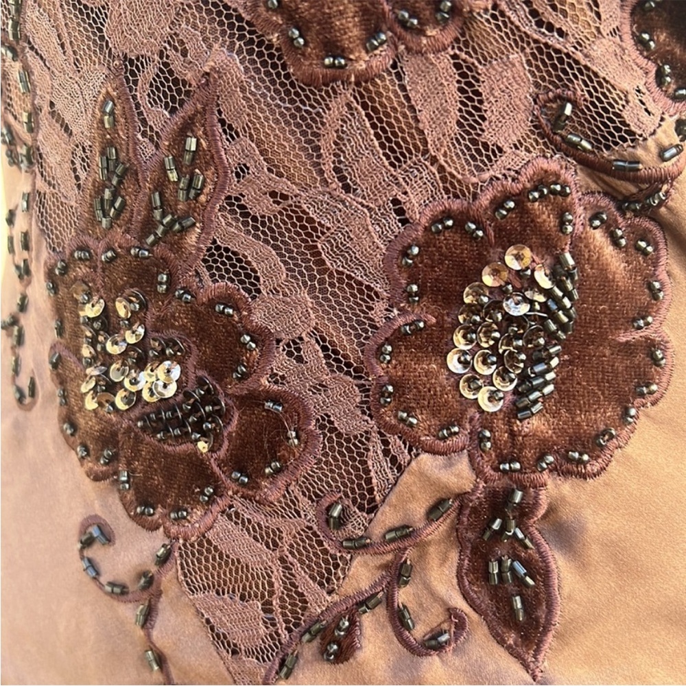 Vintage 90’s 100% Silk Beaded Dress Vintage Beaded Dress Lace Dress Silk Prom - Picture 13 of 17